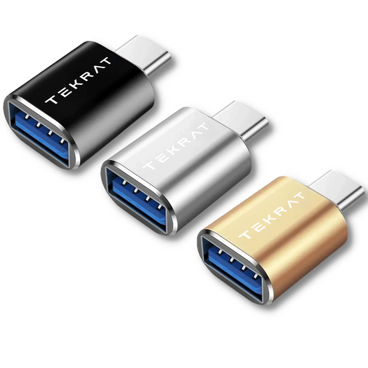 Tekrat USB-C to USB Adapter (3 Pack)
