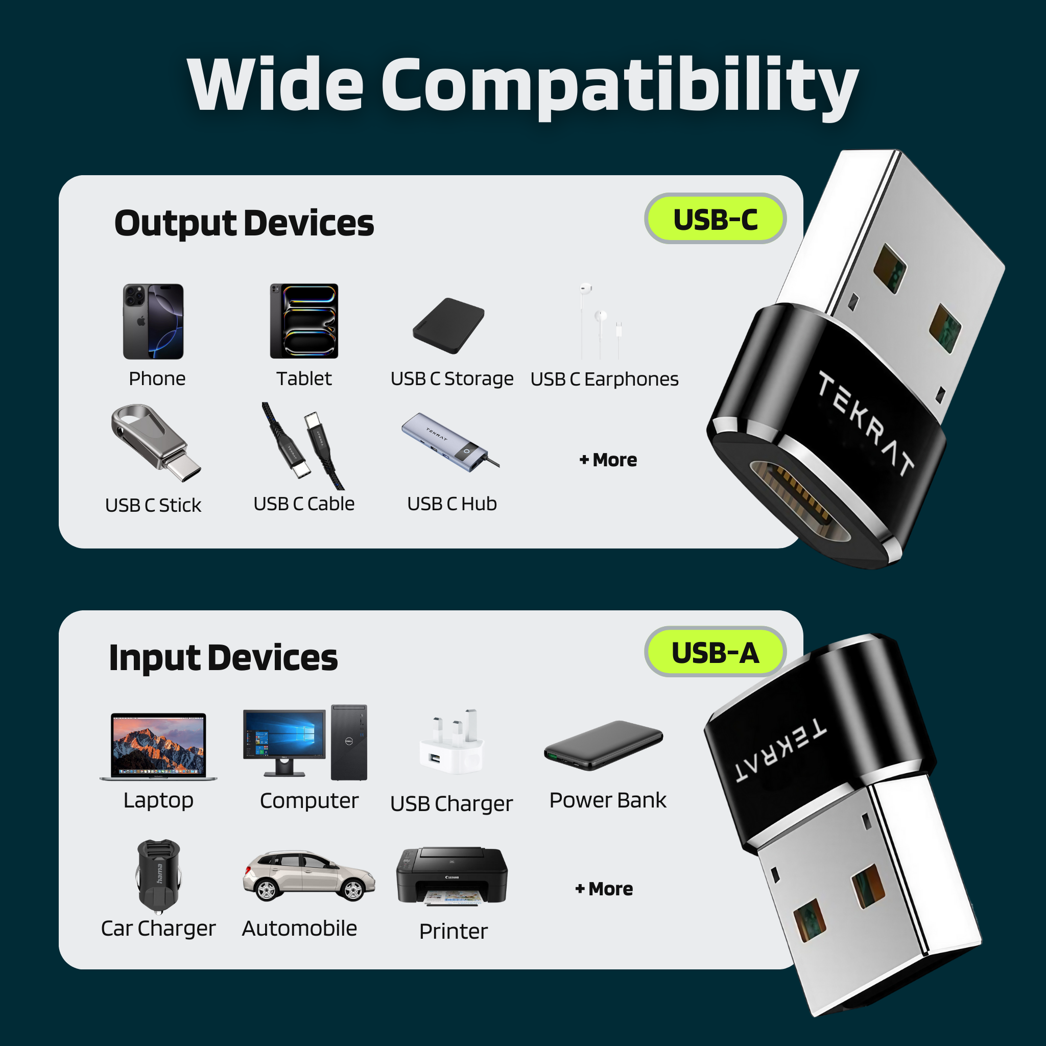 USB-C to USB-A Adapter [3 Pack]