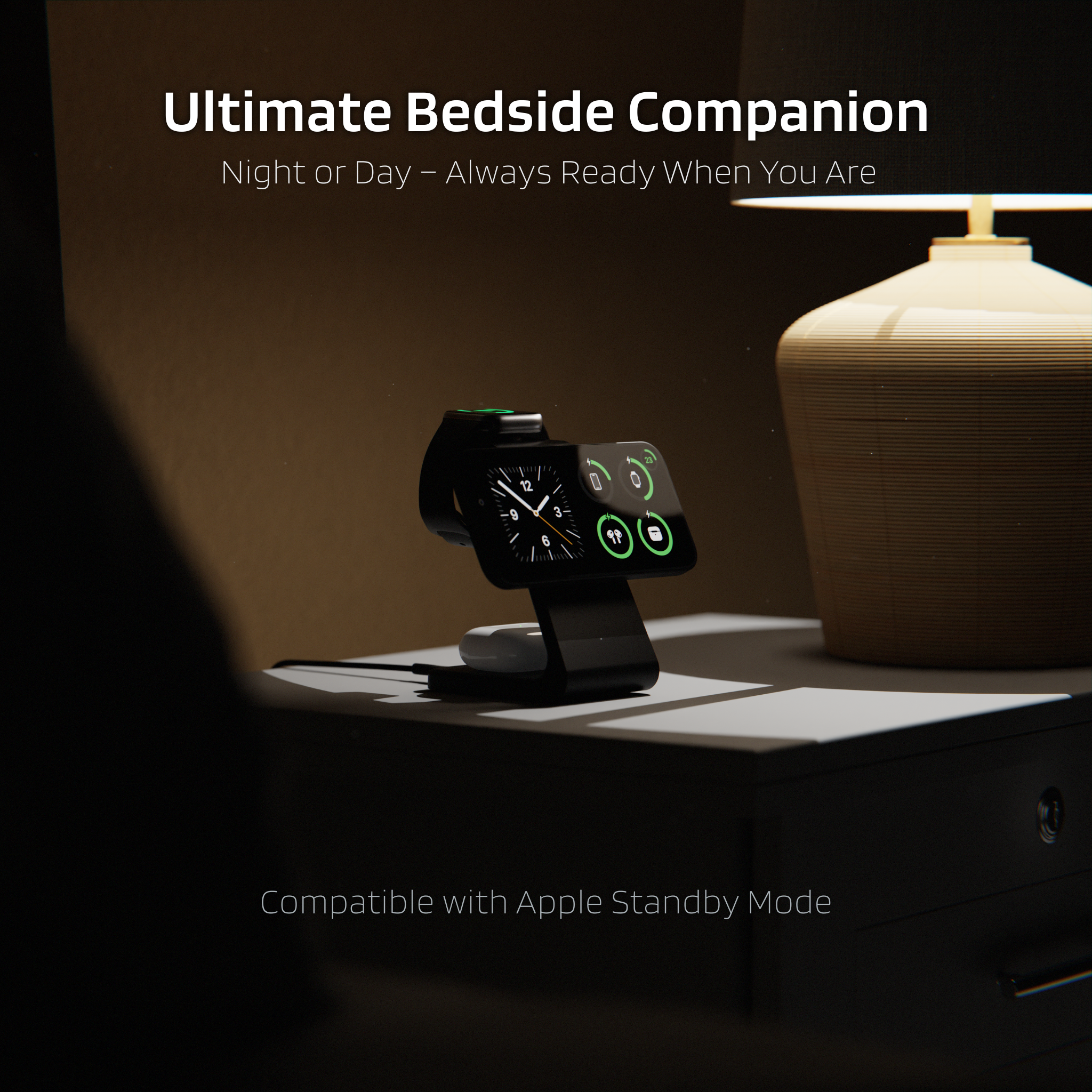 MagStack Qi2 3-in-1 Charging Stand