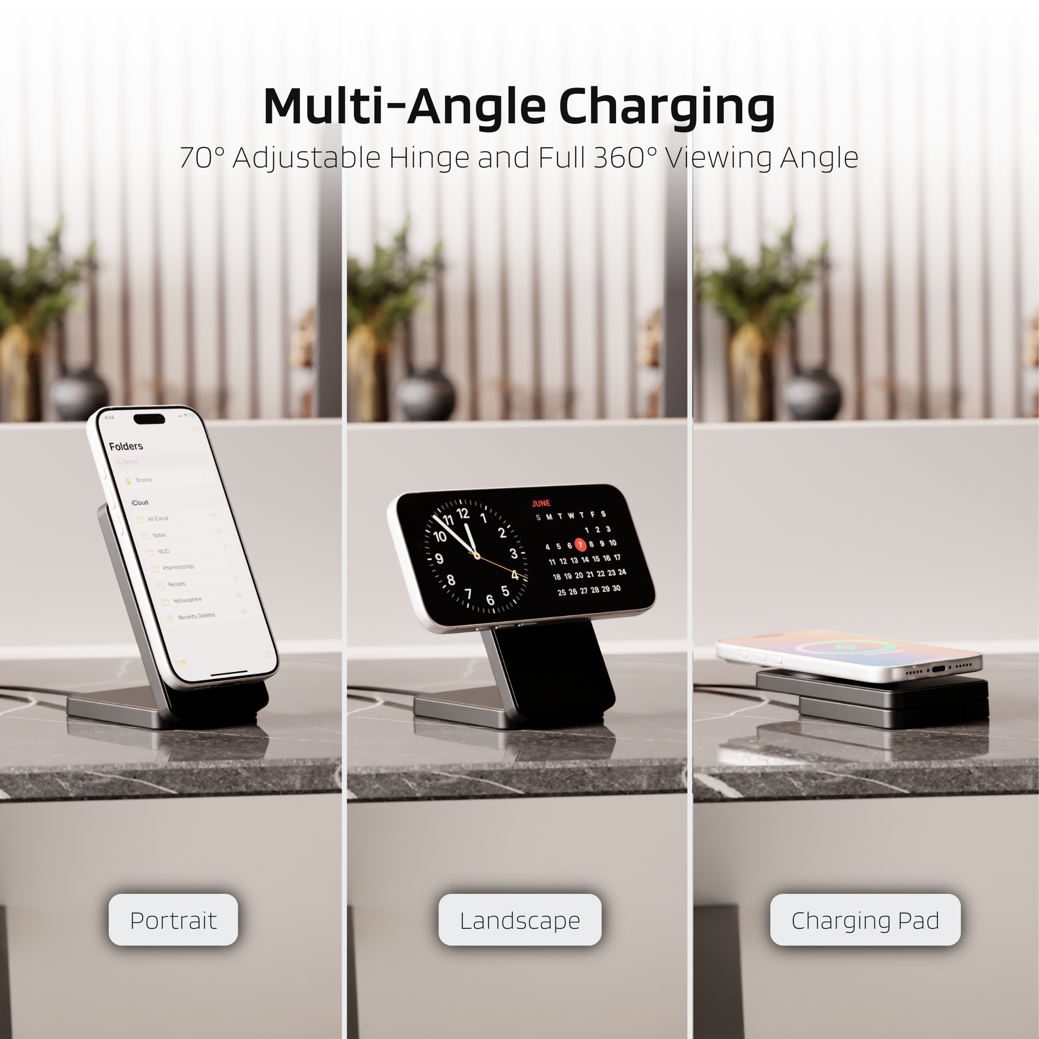 FoldMag Magnetic Phone Charger Stand
