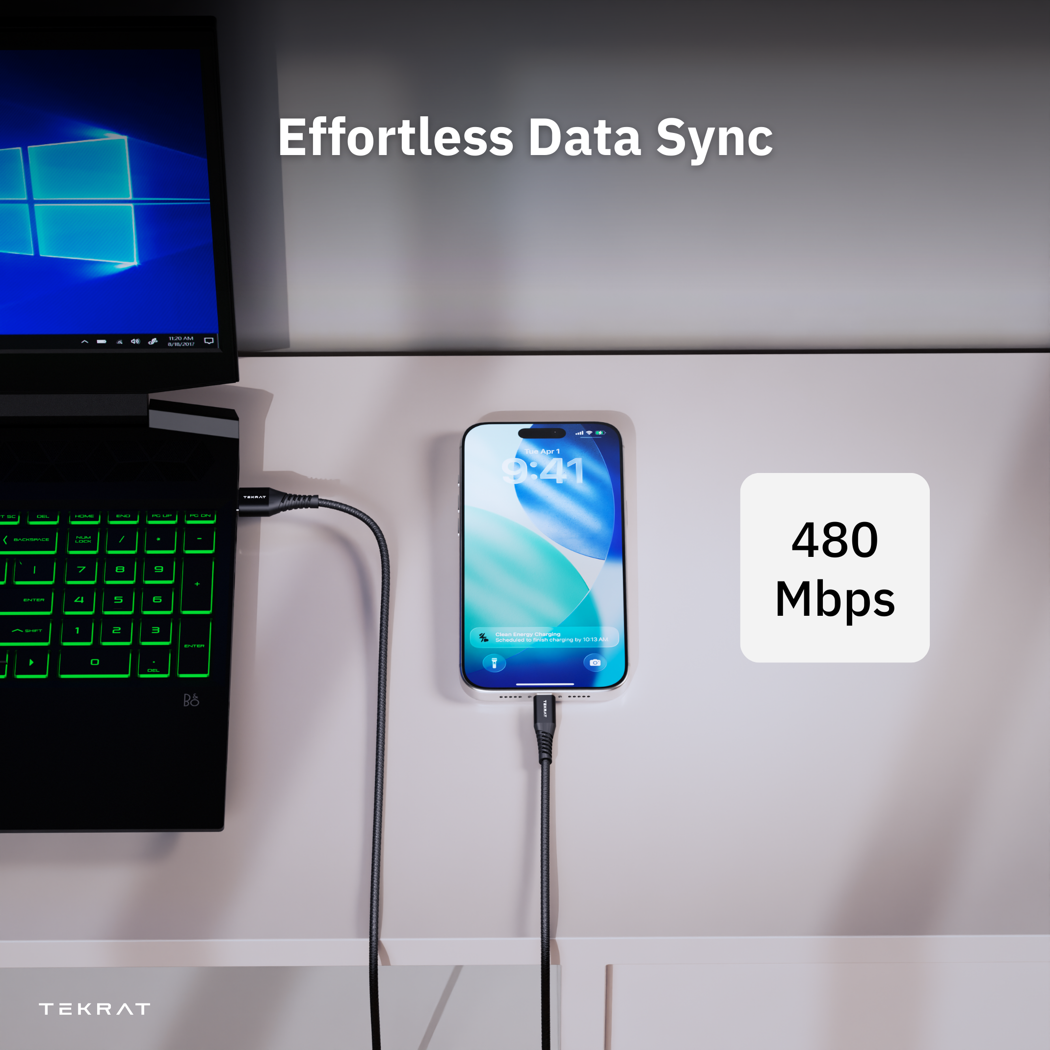 USB-A to USB-C 3A Cable