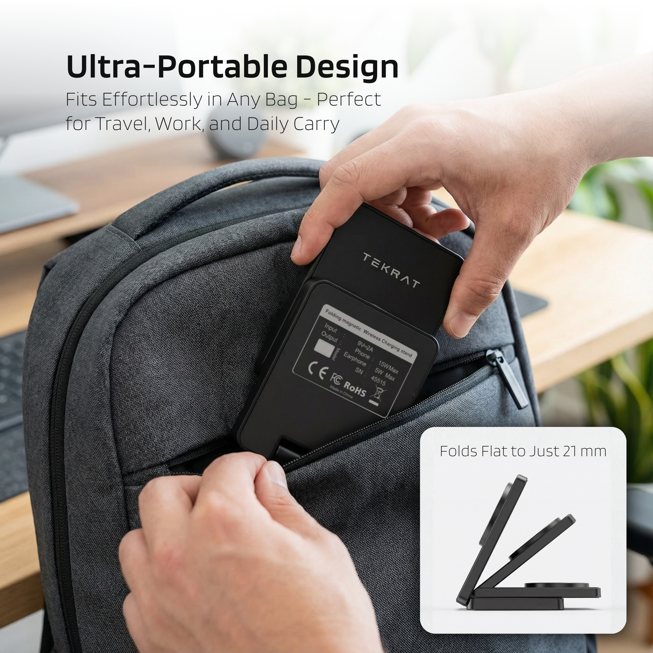 FoldMag Magnetic Phone Charger Stand