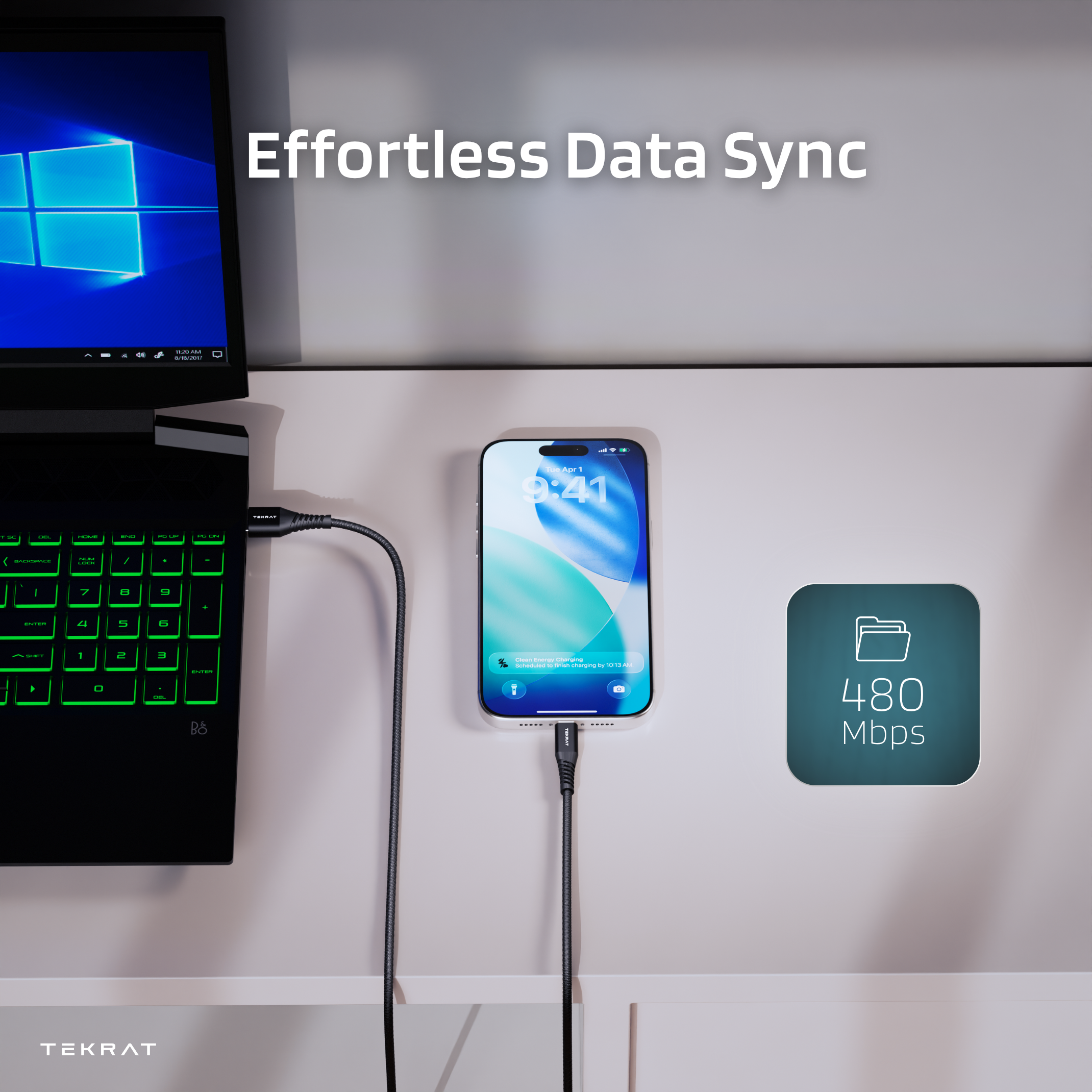 USB-A to USB-C 3A Cable