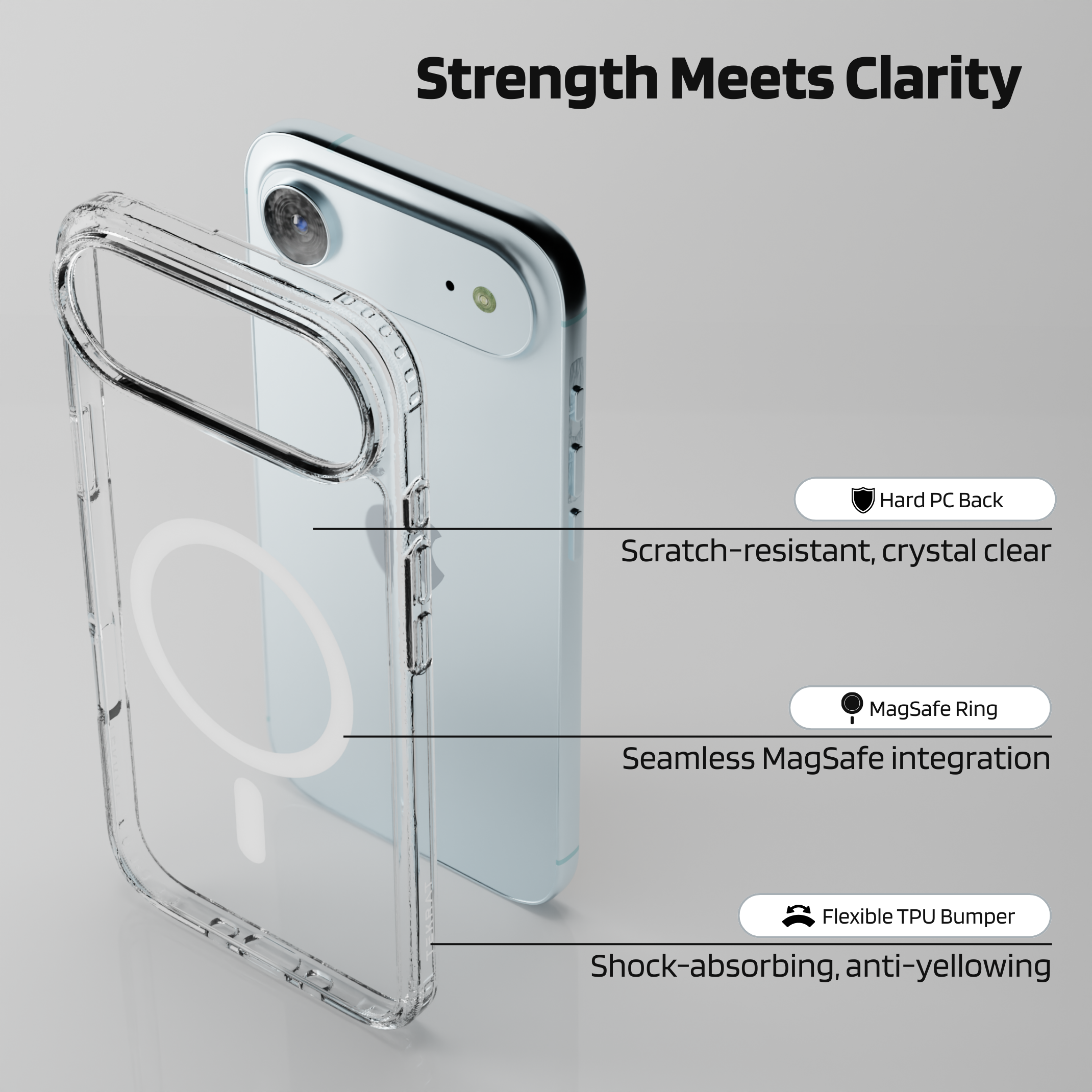 MagFit Clear iPhone 17 Series Case with MagSafe