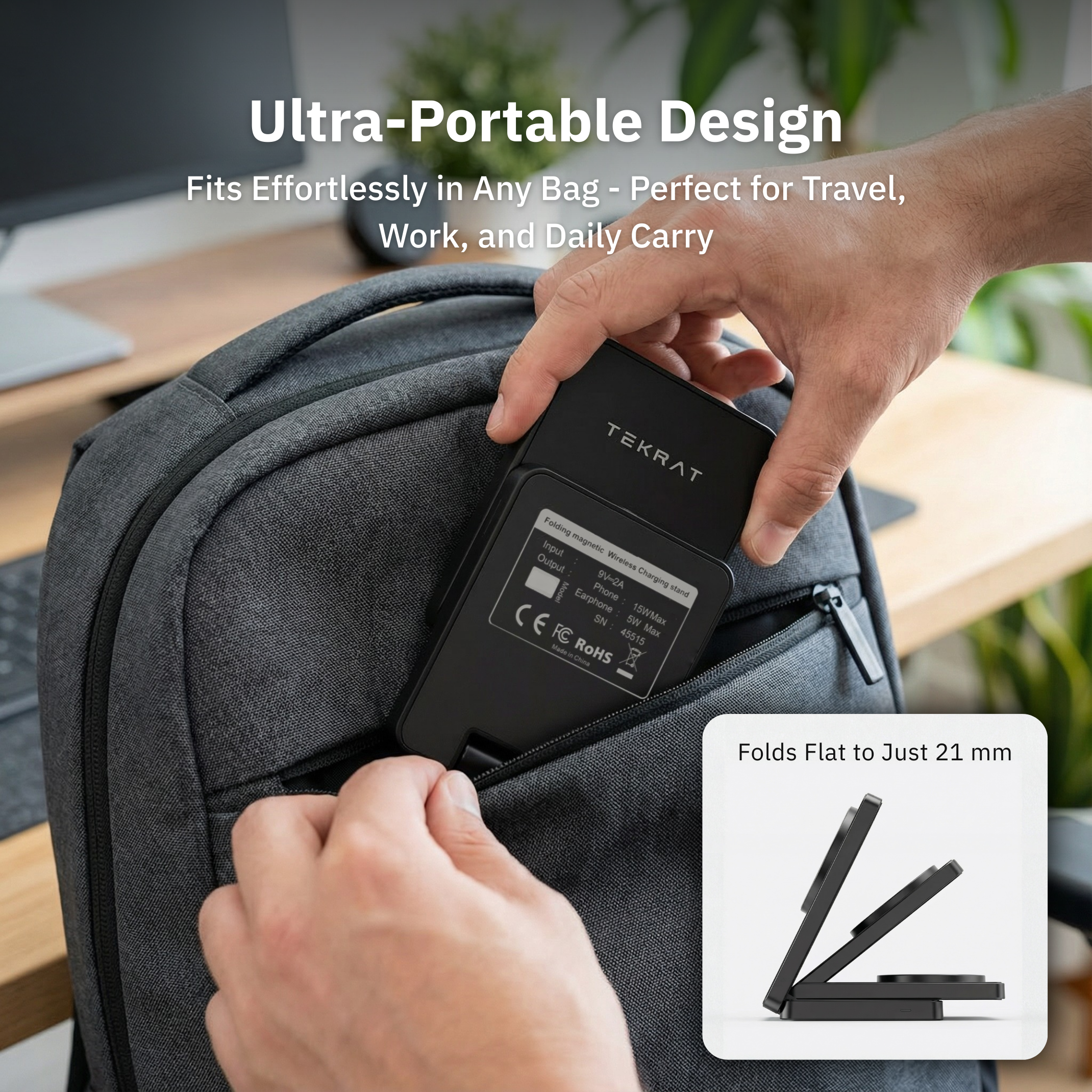 FoldMag Magnetic Phone Charger Stand