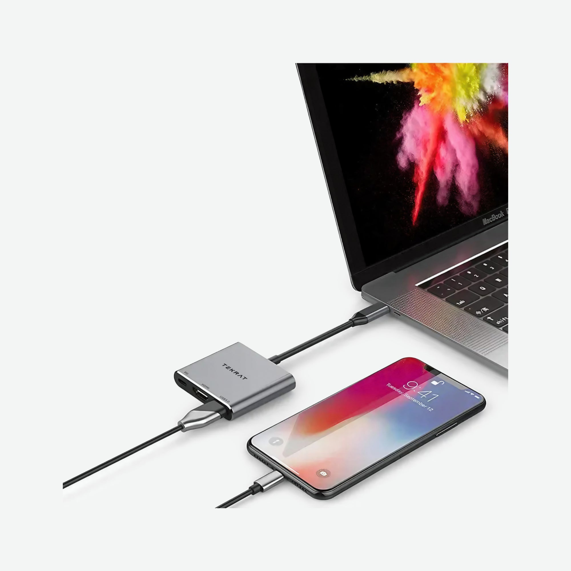 3-in-1 USB C Hub Multiport Adapter