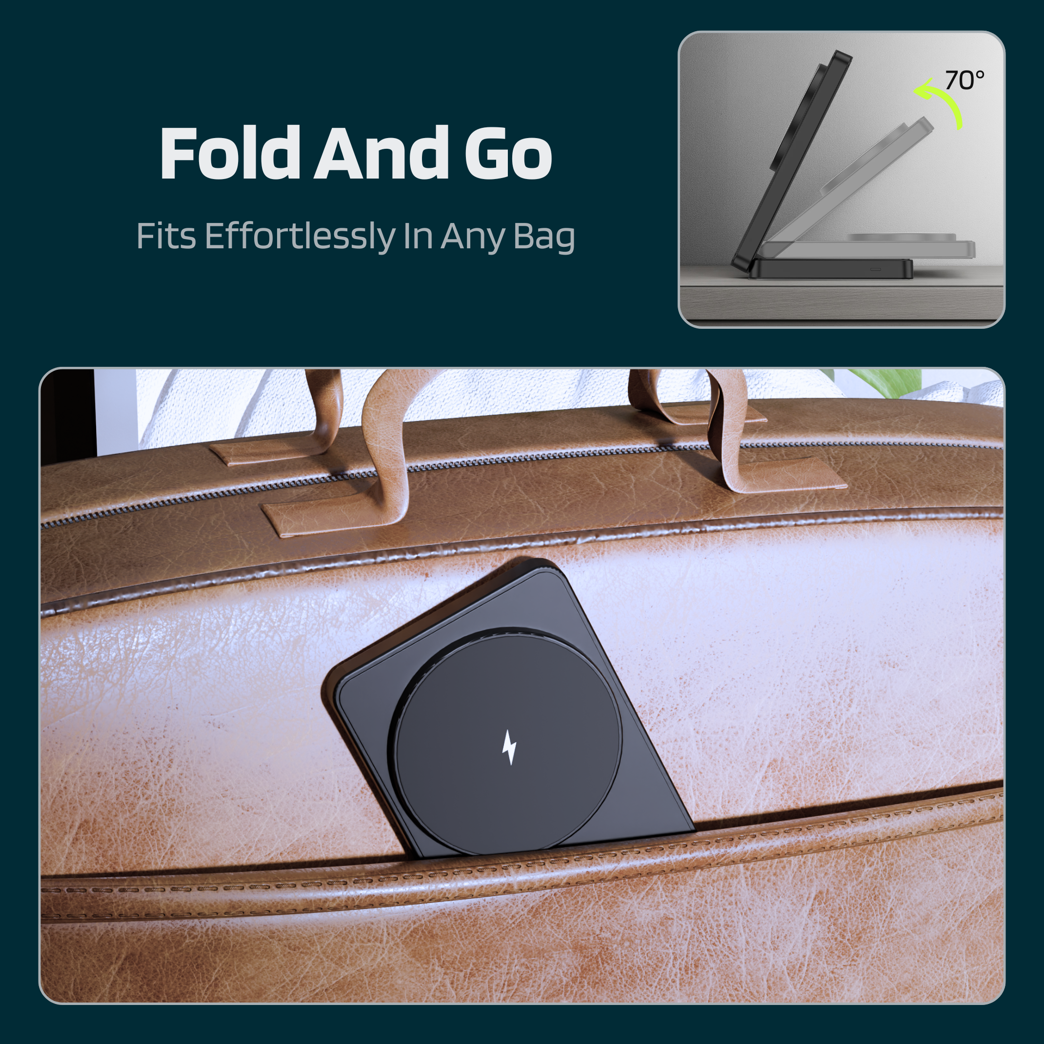FoldMag Magnetic Phone Charger Stand