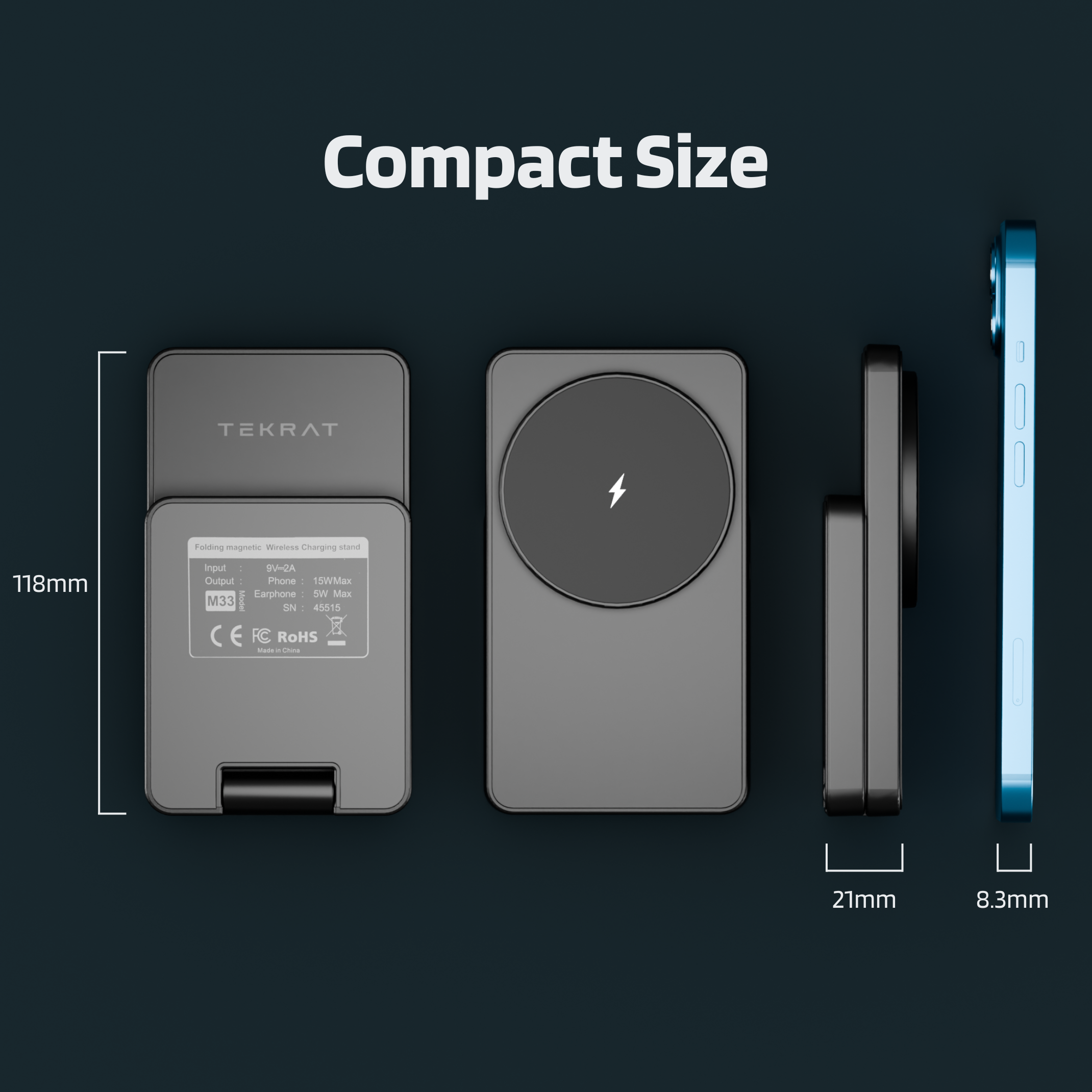 FoldMag Magnetic Phone Charger Stand