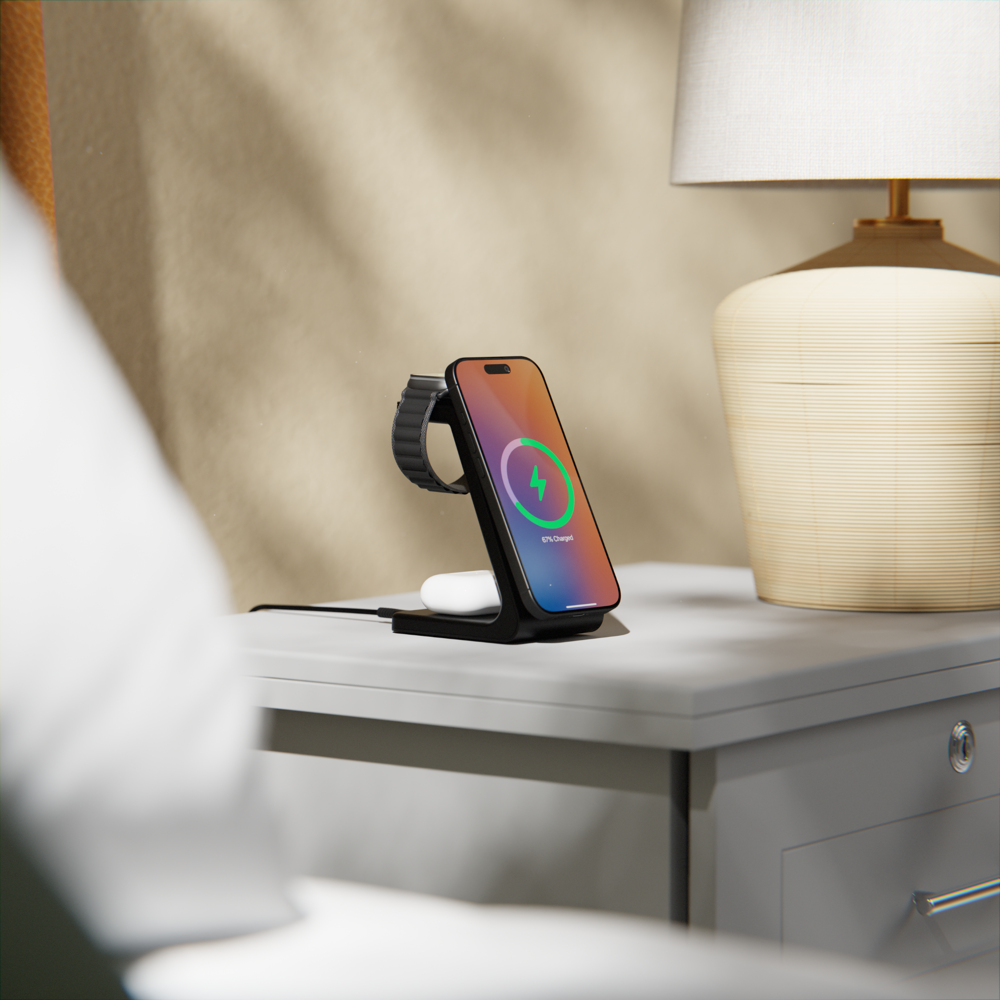 MagStack Qi2 3-in-1 Charging Stand