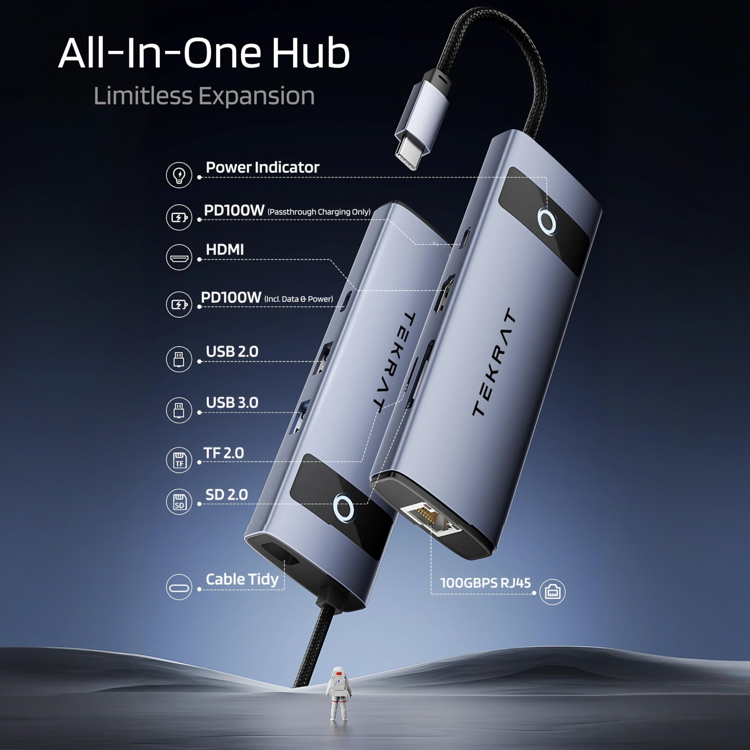 8-in-1 USB C Hub Multiport Adapter